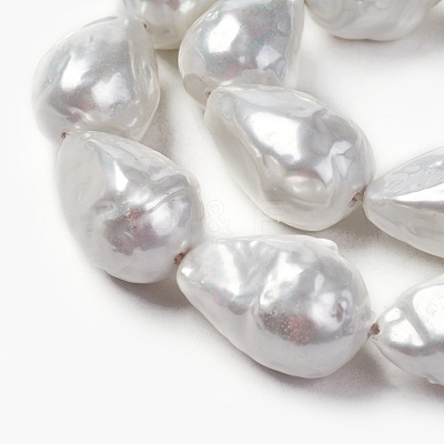 Shell Pearl Beads Strands BSHE-F013-13-1