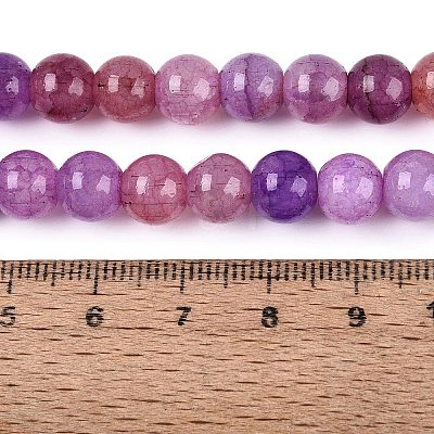 Baking Paint Crackle Glass Beads Strands GLAA-Q106-03A-24-1
