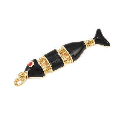 Brass Enamel Pendants KK-P339-24G-02-1
