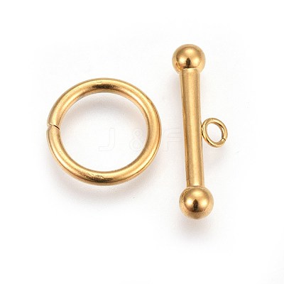 304 Stainless Steel Toggle Clasps X-STAS-I100-02G-1