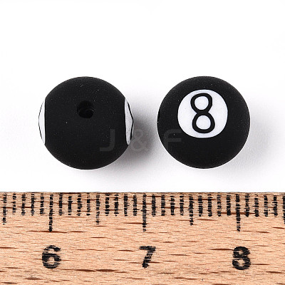 Handmade 8 Ball Polymer Clay Beads CLAY-N014-02B-05-1