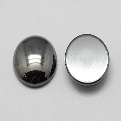Non-magnetic Synthetic Hematite Cabochons G-P162-04-13x18mm-1
