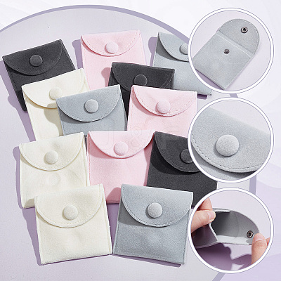 20Pcs 4 Colors Square Velvet Jewelry Bags TP-NB0001-56-1