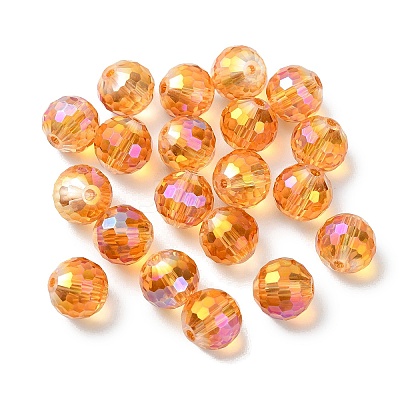 Full Rainbow Plated Glass Beads X-EGLA-P059-02B-FR02-1