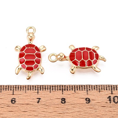 Alloy Enamel Pendants PALLOY-T092-26G-04-1