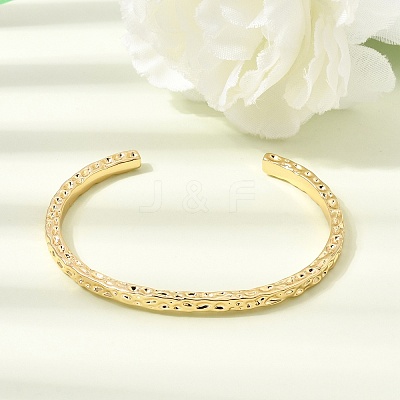 Brass Textured Cuff Bangles for Women KK-CBA0B5A-01G-1