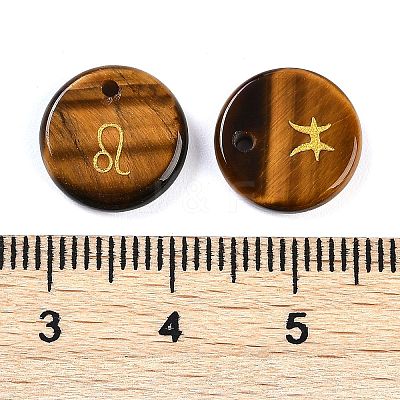 Natural Tiger Eye Pendants G-K359-04D-1