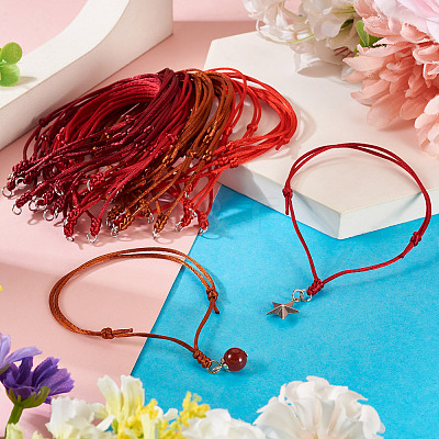 40Pcs 4 Colors Adjustable Nylon Cord Bracelets Making BJEW-TA00672-1