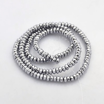 Electroplate Non-magnetic Synthetic Hematite Beads Strands G-J208B-03-1