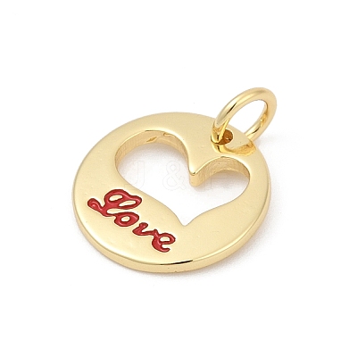 Brass Enamel Charms KK-U062-30G-02-1