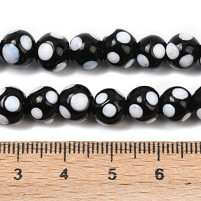 Handmade Lampwork Beads LAMP-D002-8mm-01J-1