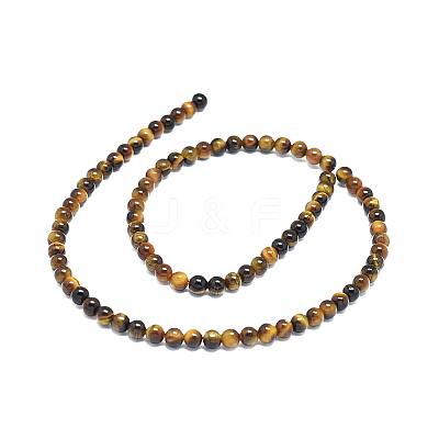 Natural Tiger Eye Beads Strands X-G-S259-21-4mm-1