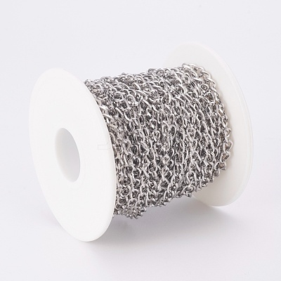Tarnish Resistant 304 Stainless Steel Curb Chains CHS-F003-13P-1