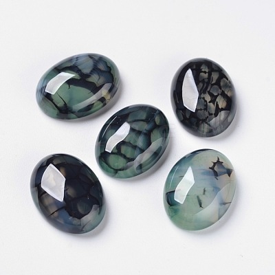 Natural Dragon Veins Cabochons X-G-F296-04-30x40mnm-1