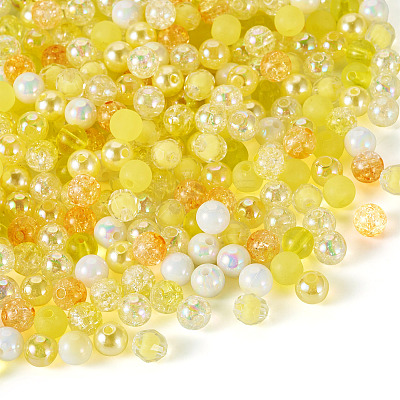 300Pcs 10 Styles Mixed Styles Acrylic Beads MACR-TA0001-84B-1