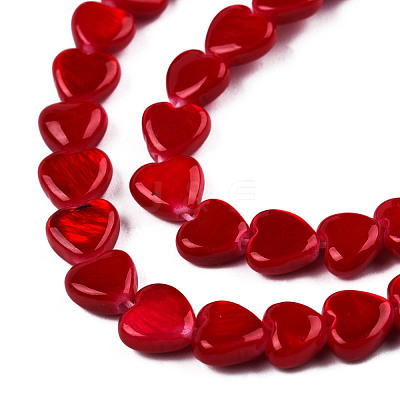 Spray Painted Natural Freshwater Shell Beads Strands SHEL-N026-69A-1