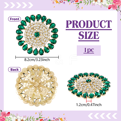 Brass Rhinestone Applique DIY-FG0009-88B-1