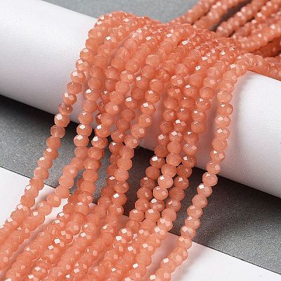 Baking Paint Imitation Jade Glass Bead Strands DGLA-A034-J4MM-A34-1