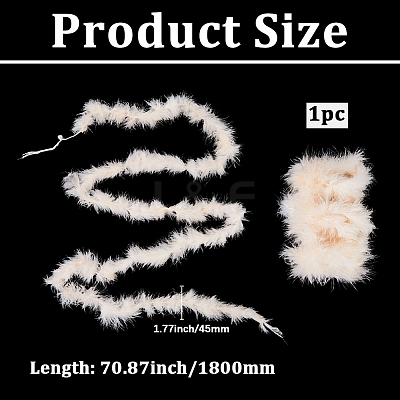 1Pc Turkey Feathers Fluff Boa for Dancing AJEW-GF0012-31A-1