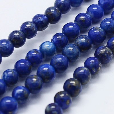 Natural Lapis Lazuli Beads Strands G-E465-4mm-01-1