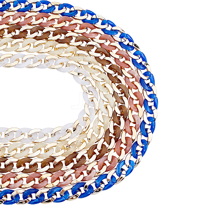 Handmade CCB Plastic Curb Chain AJEW-GF0001-86-1