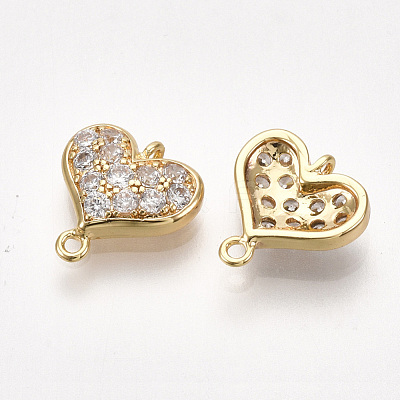 Brass Cubic Zirconia Links KK-S350-379-1