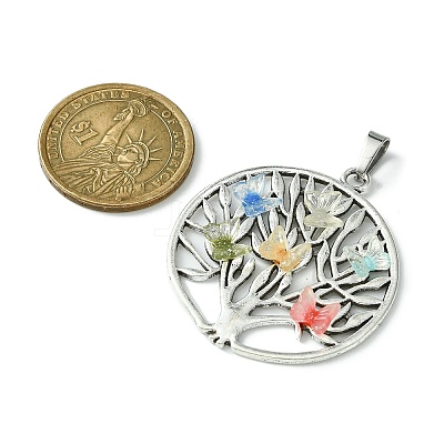 Antique Silver Tone Alloy Pendants PALLOY-JF02361-03-1