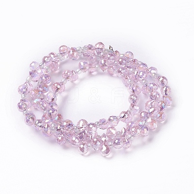 Transparent Glass Beads Strands GLAA-H022-04A-1