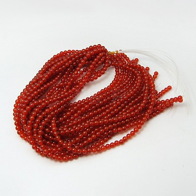 Natural Carnelian Beads Strands G-G338-8mm-01-1