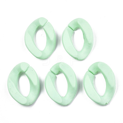 Opaque Spray Painted Acrylic Linking Rings X-OACR-S036-001A-I12-1