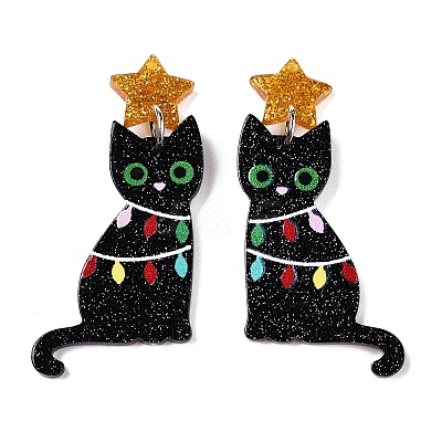 Christmas Themed Acrylic Pendants SACR-P023-B02-1