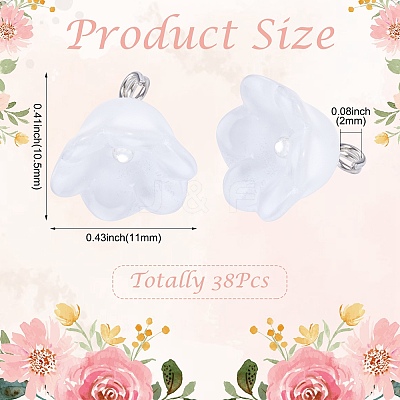 38Pcs Glass Charms GLAA-TADJ0001-19F-1