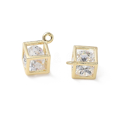 Brass Micro Pave Cubic Zirconia Pendants KK-A299-23G-01-1