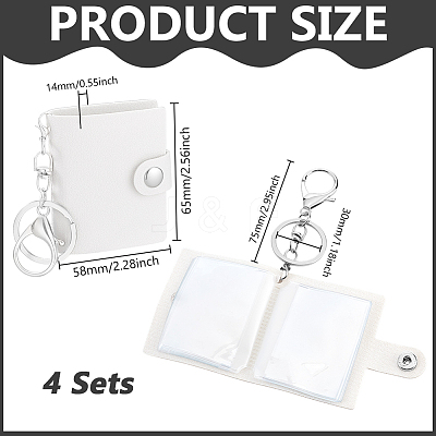 2 Inch Mini PU Leather Photo Albums with Zinc Alloy and Iron Clasps AJEW-WH0816-435P-1