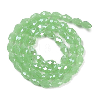 Opaque Solid Color Electroplate Glass Beads Strands EGLA-N013-J10mm-B04-1