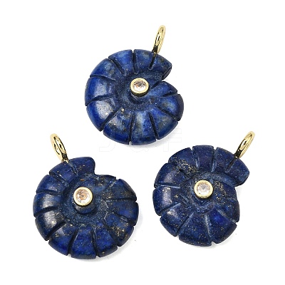 Dyed Natural Lapis Lazuli Carved Pendants G-C282-01I-1