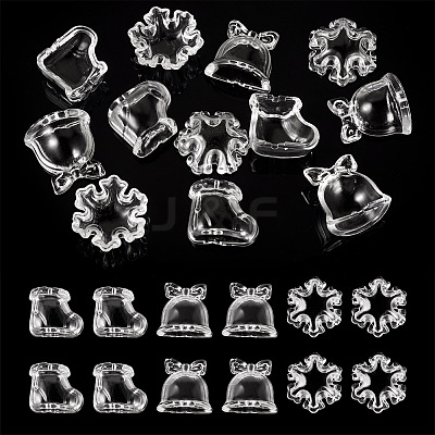 12Pcs 3 Styles Christmas Theme Transparent Acrylic Beads TACR-TA0001-76-1