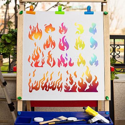 PET Plastic Hollow Out Drawing Painting Stencils Templates DIY-WH0244-292-1