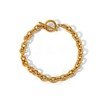 Stainless Steel Cable Chain Anklets for Women KA6375-2-1
