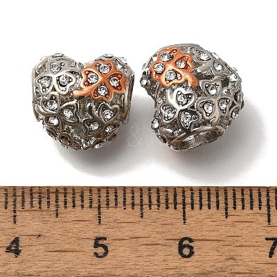 Rack Plating Alloy Enamel European Beads FIND-H005-16P-1
