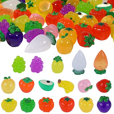 85Pcs 17 Styles Luminous Resin Display Decorations DJEW-SZ0001-12-1