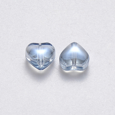 Transparent Spray Painted Glass Beads GLAA-R211-02-D04-1
