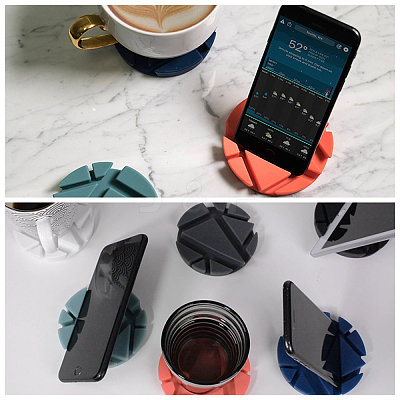 DIY Round Mobile Phone Stand Silicone Molds Kits DIY-OC0003-44-1