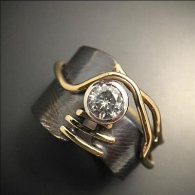 Brass Micro Pave Clear Cubic Zirconia Finger Rings FS-WGE4002-04-1