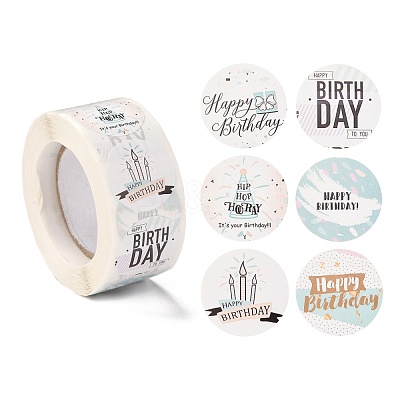 Birthday Themed Pattern Self-Adhesive Stickers DIY-E023-08I-1