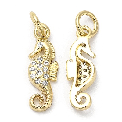 Brass Micro Pave Cubic Zirconia Pendants KK-Q775-04G-1