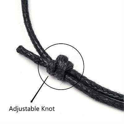 Waxed Cord Bracelet Making AJEW-JB00013-02-1