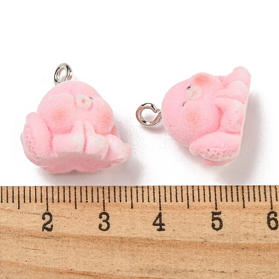 Flocky Acrylic Pendants FIND-A044-01F-1