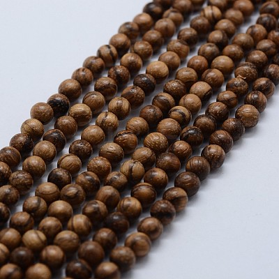 Natural Wood Beads Strands X-WOOD-F006-04-6mm-1