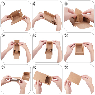 Kraft Paper Folding Box CON-WH0010-01F-C-1